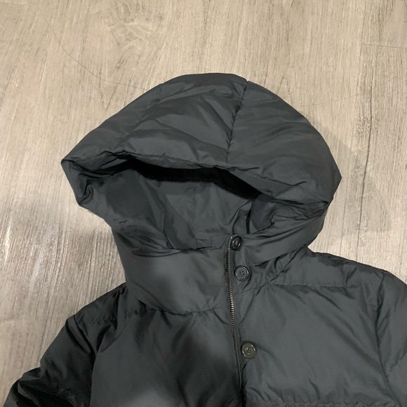 J. Crew Dark Gray Knee Length Tie Waist Puffer Jacket Size Medium - Picture 4 of 5